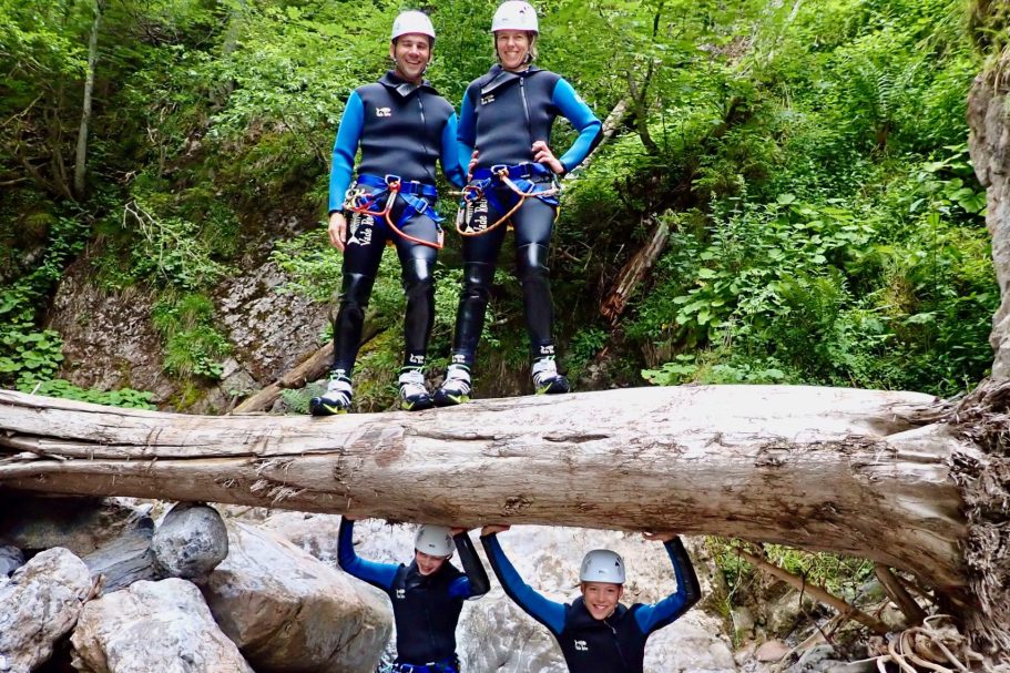Familien Canyoning Alpine-Passion, Foto: Jürgen Riegger Familen Canyoning im Lechtal